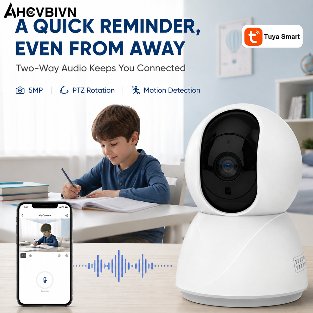 Home Security Google Camera - 5MP WiFi Indoor Security Camera AI