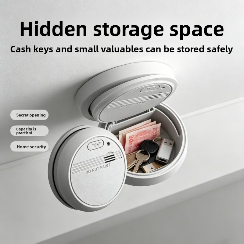 Home Security Features - Realistic Simulated Smoke Detector Hidden Safe