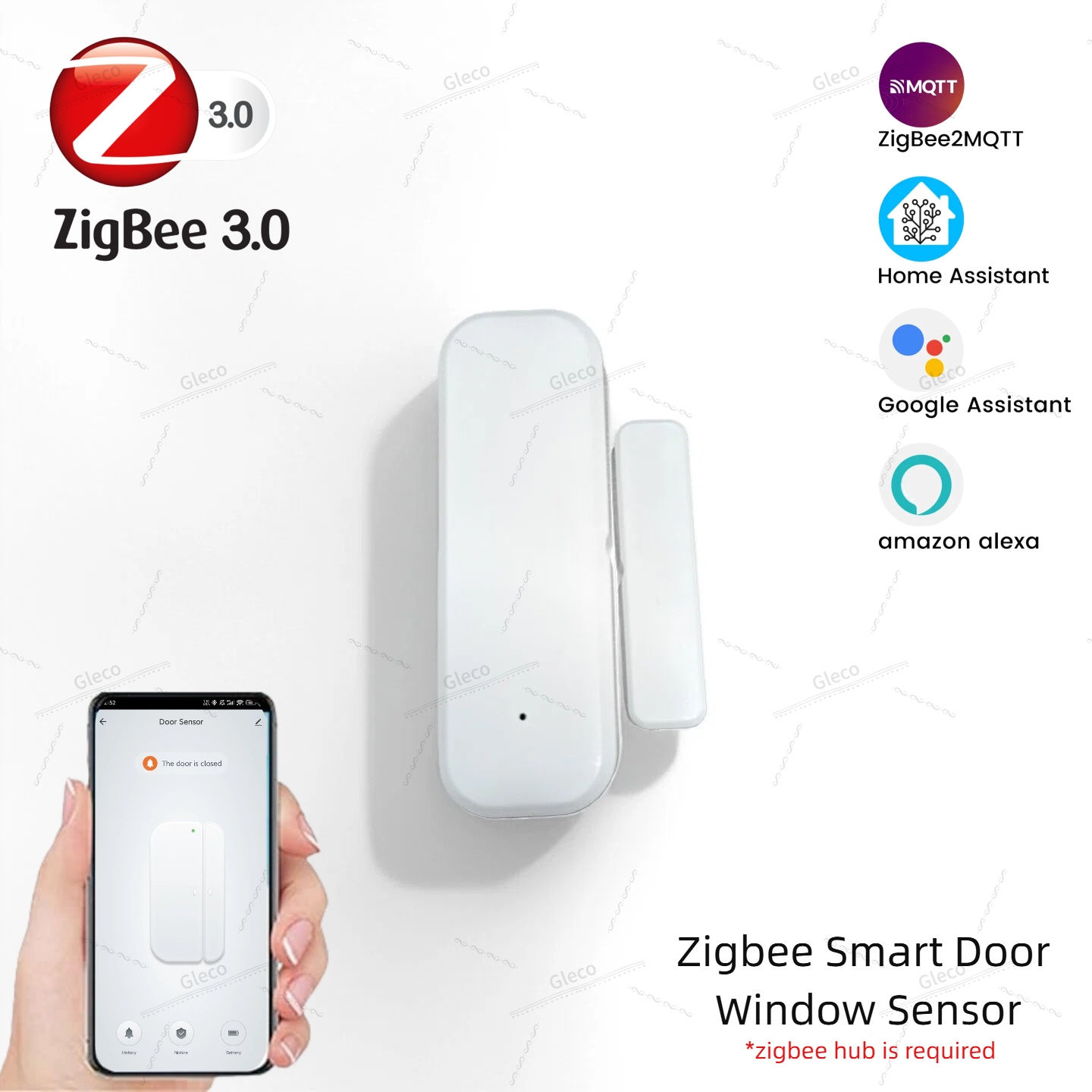 Window Alarm Sensor - Zigbee Window Door Sensor Detection Magnetic