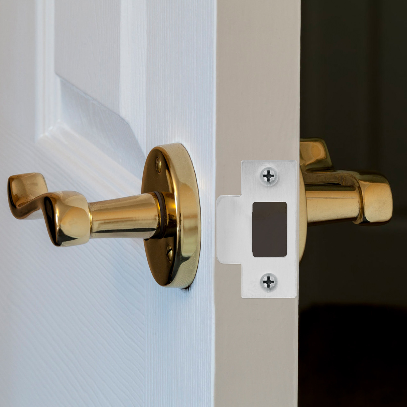 Door Reinforcer Kit - 4Pcs Door Lock Hole Cover Deadbolt