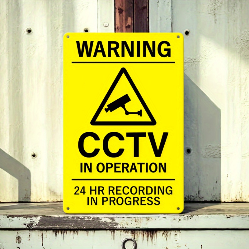 Home Security Outdoor - Vintage Style Metal CCTV Warning Sign