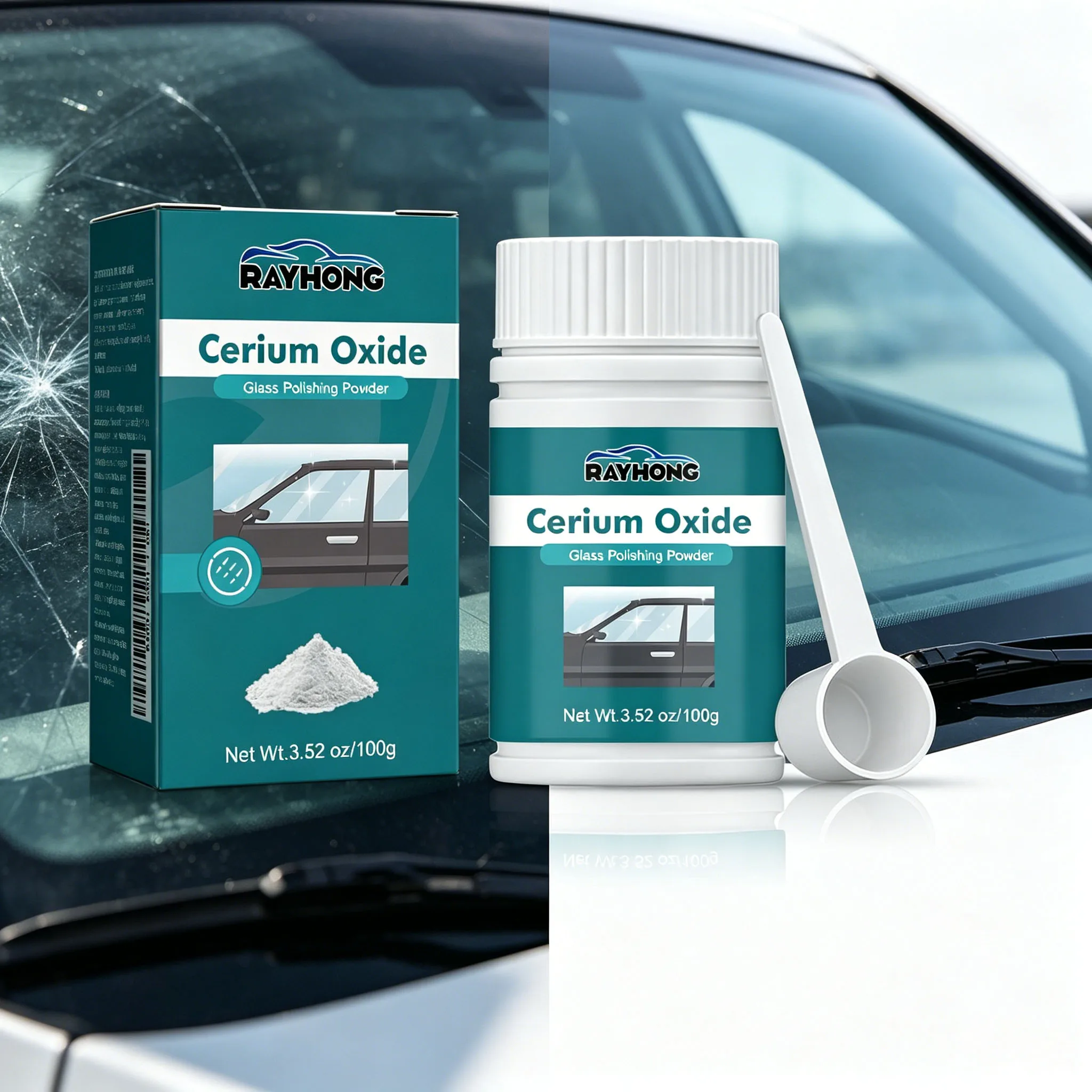 Glass Break Detector - 100g Glass Polishing Powder For Auto