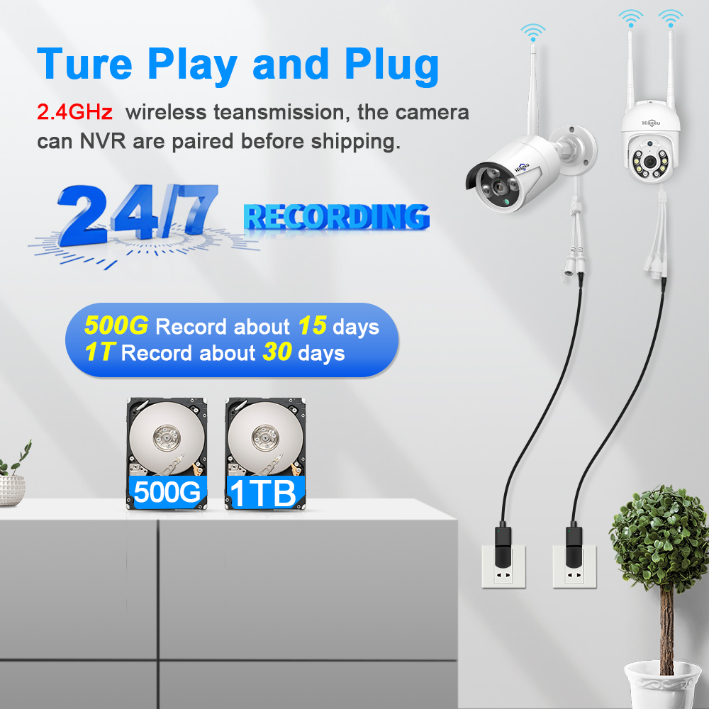 Hiseeu 10CH NVR 3/5/8MP WIFI I - Home Security Cameras Wireless recension och pris