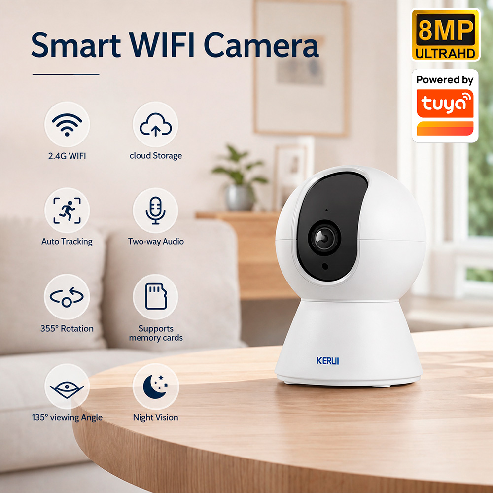 KERUI 8MP 4K PTZ Camera Indoor - Home Security Google Camera recension och pris