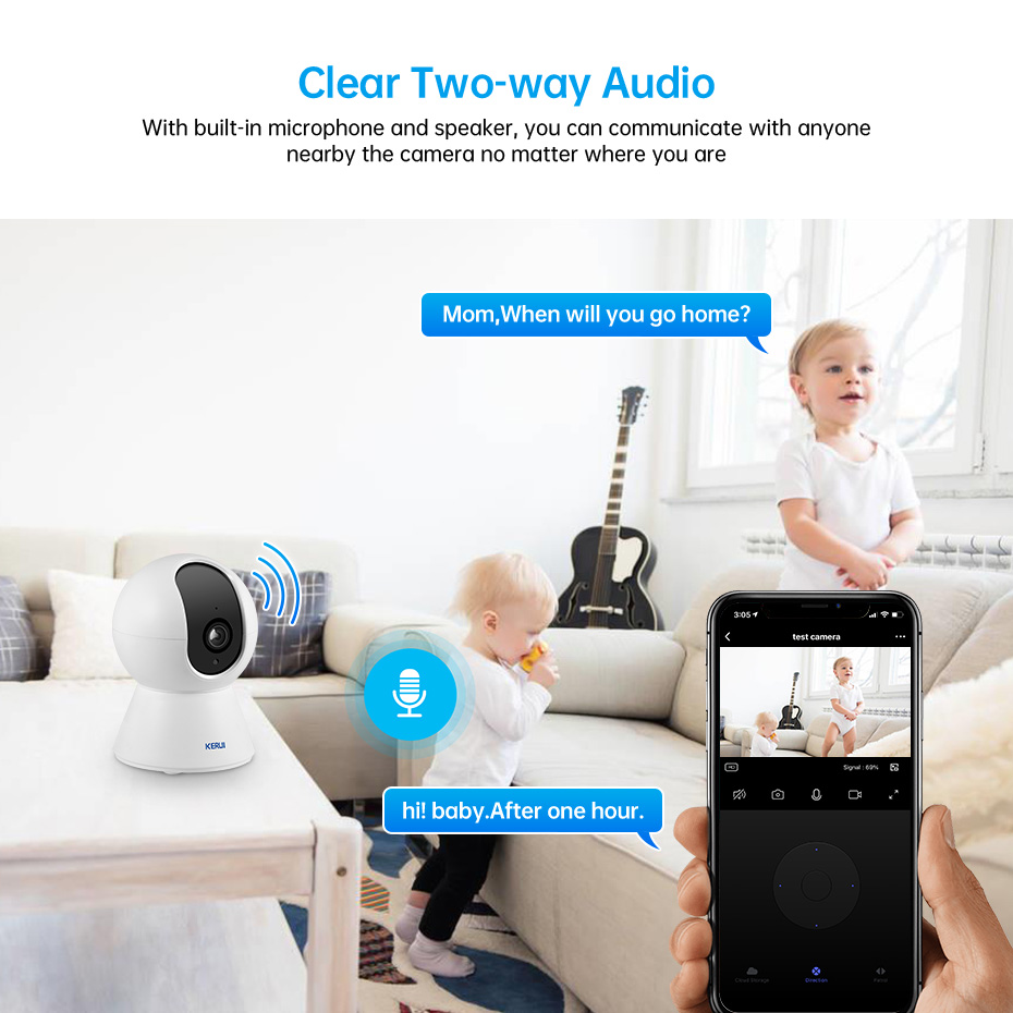 KERUI 8MP 4K PTZ Camera Indoor - Home Security Google Camera recension och pris
