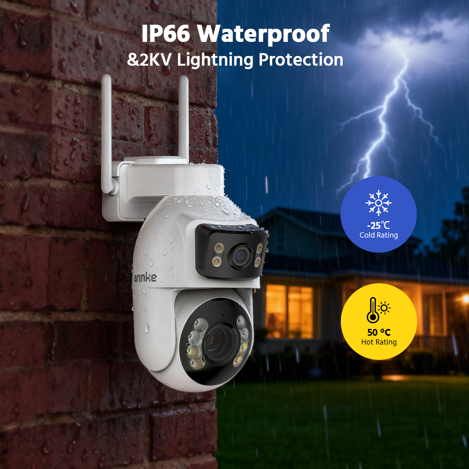 ANNKE 3 Inch PTZ Dual-Lens Sec - Home Security Google Camera recension och pris