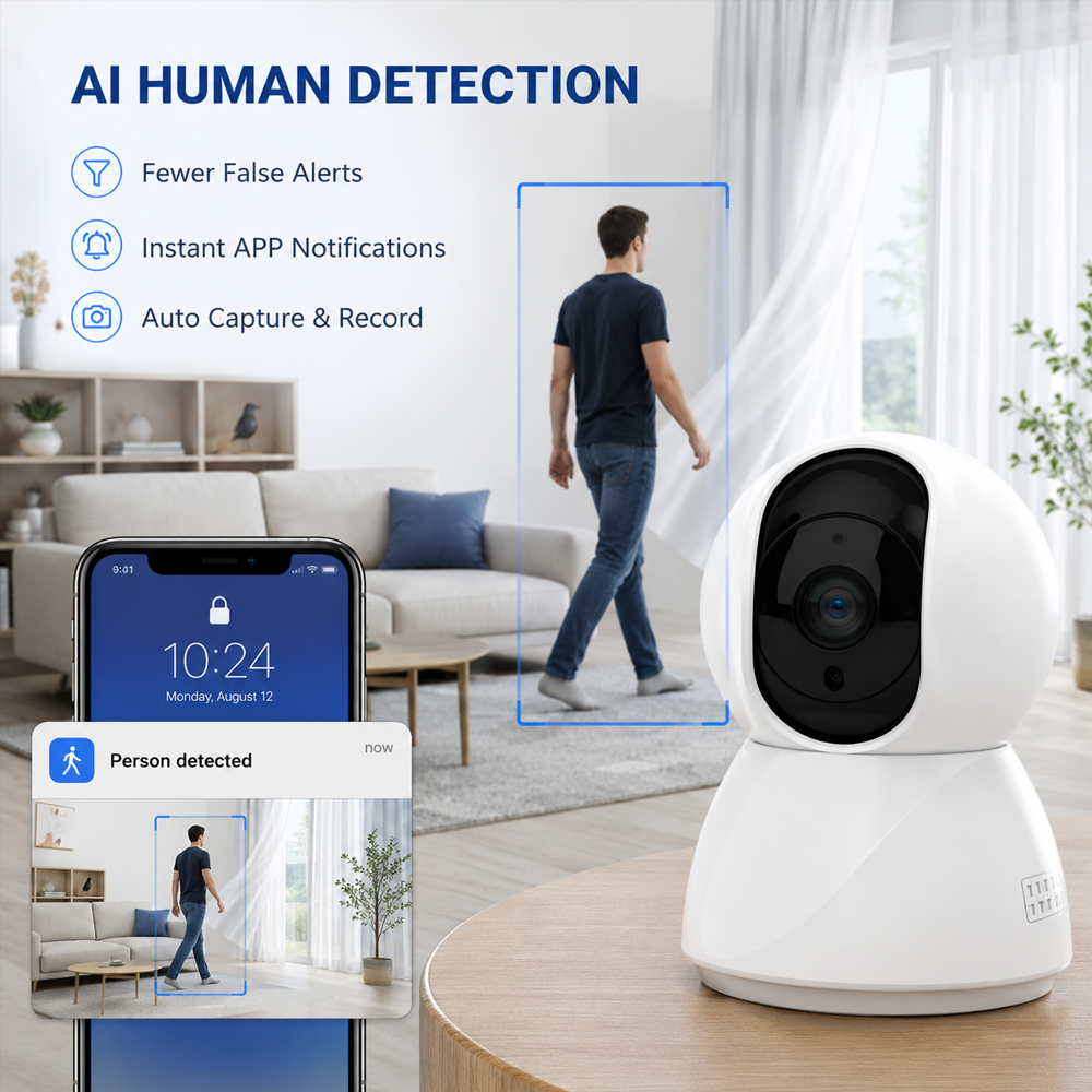 5MP WiFi Indoor Security Camer - Home Security Google Camera recension och pris