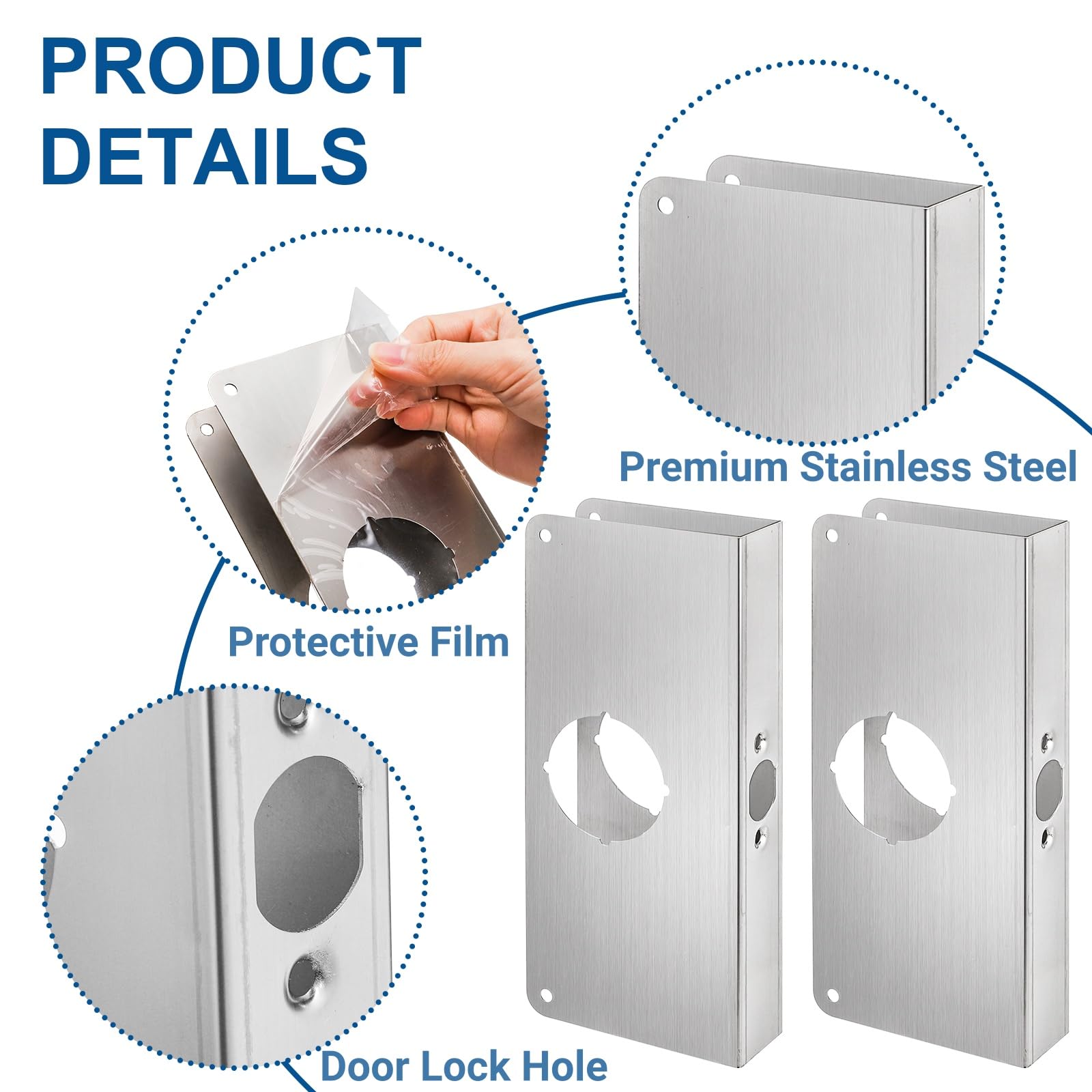 Stainless Steel Door Lock Rein - Door Reinforcer Kit recension och pris