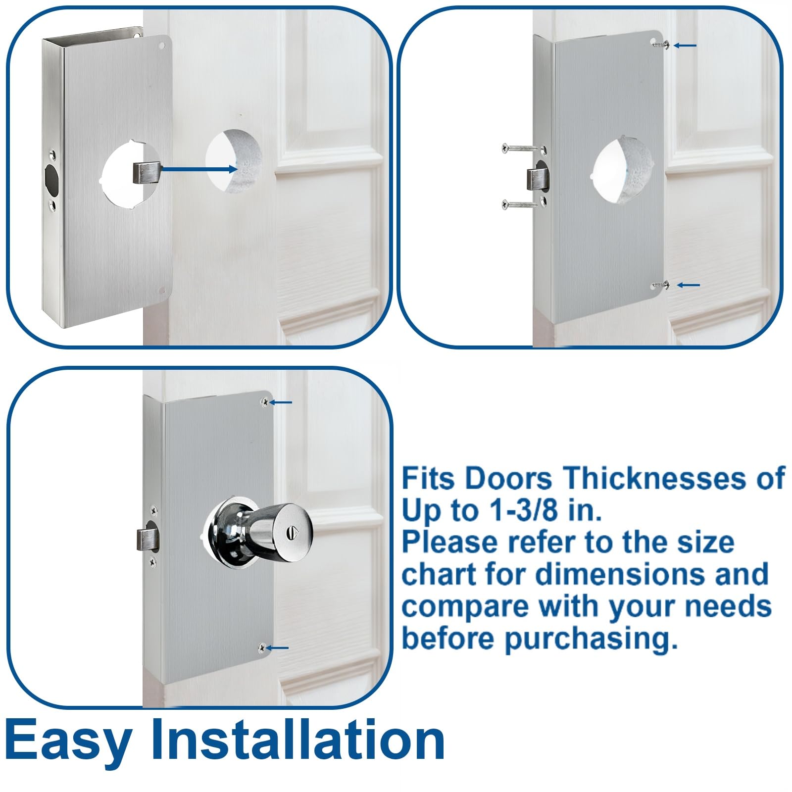 Stainless Steel Door Lock Rein - Door Reinforcer Kit recension och pris