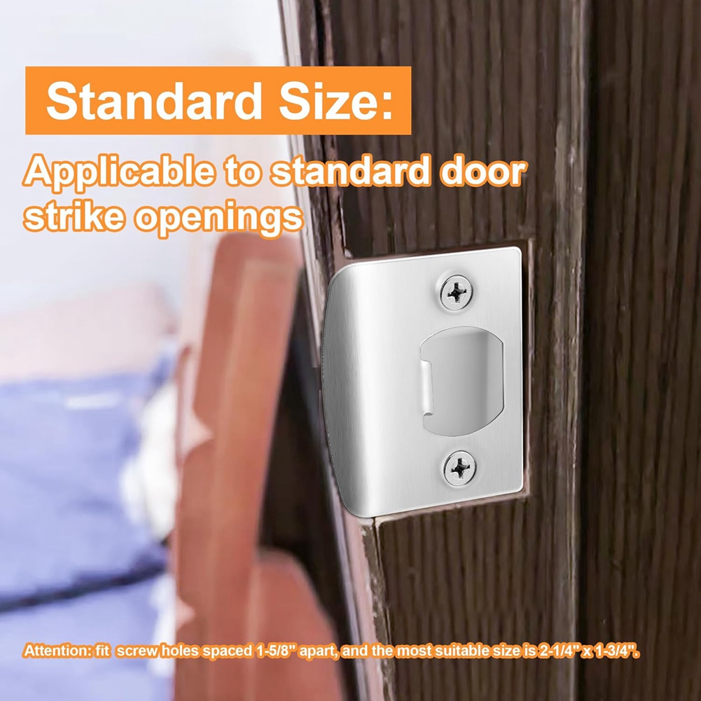 4 Pack Door Latch Strike Plate - Door Reinforcer Kit recension och pris
