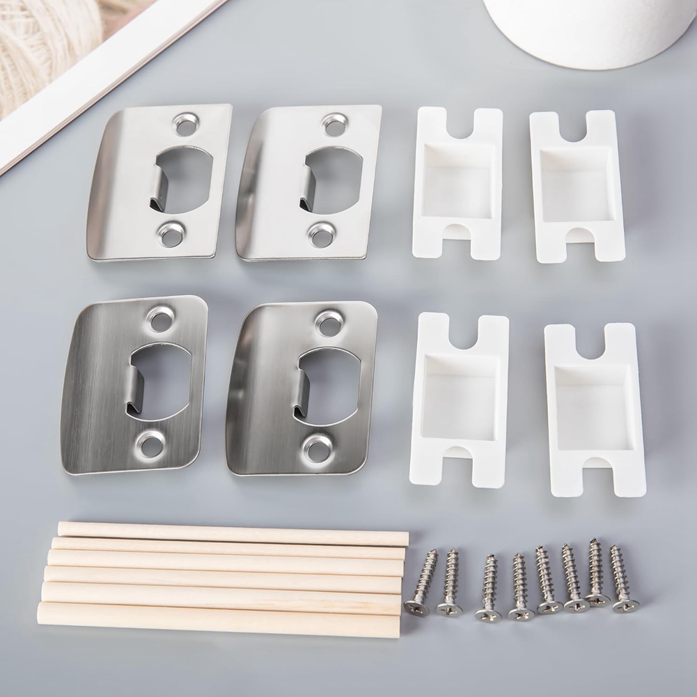 4 Pack Door Latch Strike Plate - Door Reinforcer Kit recension och pris