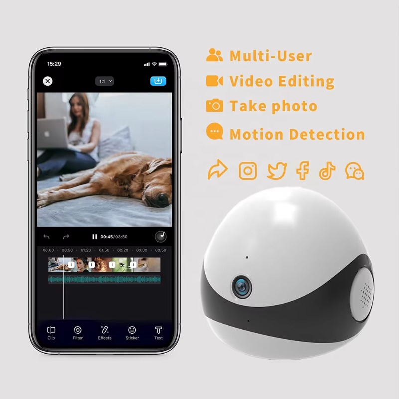 Wireless 2K HD Mobile Pet Comp - Home Security Robot recension och pris