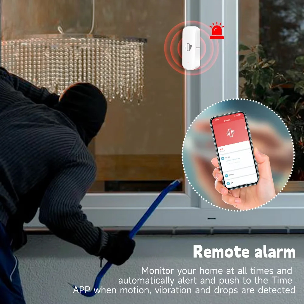 Smart ZigBee Vibration Sensor  - Home Security And Monitoring recension och pris