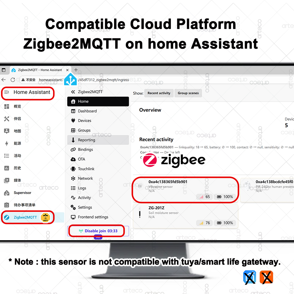 Smart ZigBee 3.0 Vibration Sen - Home Security And Monitoring recension och pris
