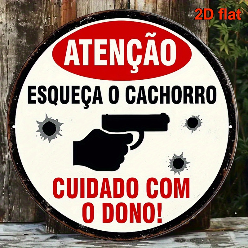 2D Metal Sign 8x8 Inch Round A - Home Security Bars recension och pris