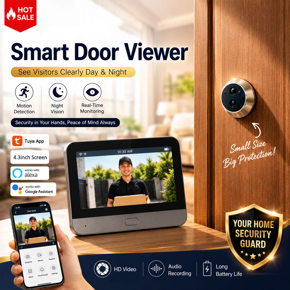 Tuya Smart 5MP Peephole Door C - Home Security Google Camera recension och pris