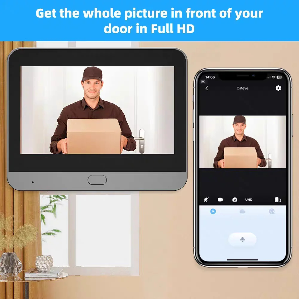 Tuya Smart 5MP Peephole Door C - Home Security Google Camera recension och pris