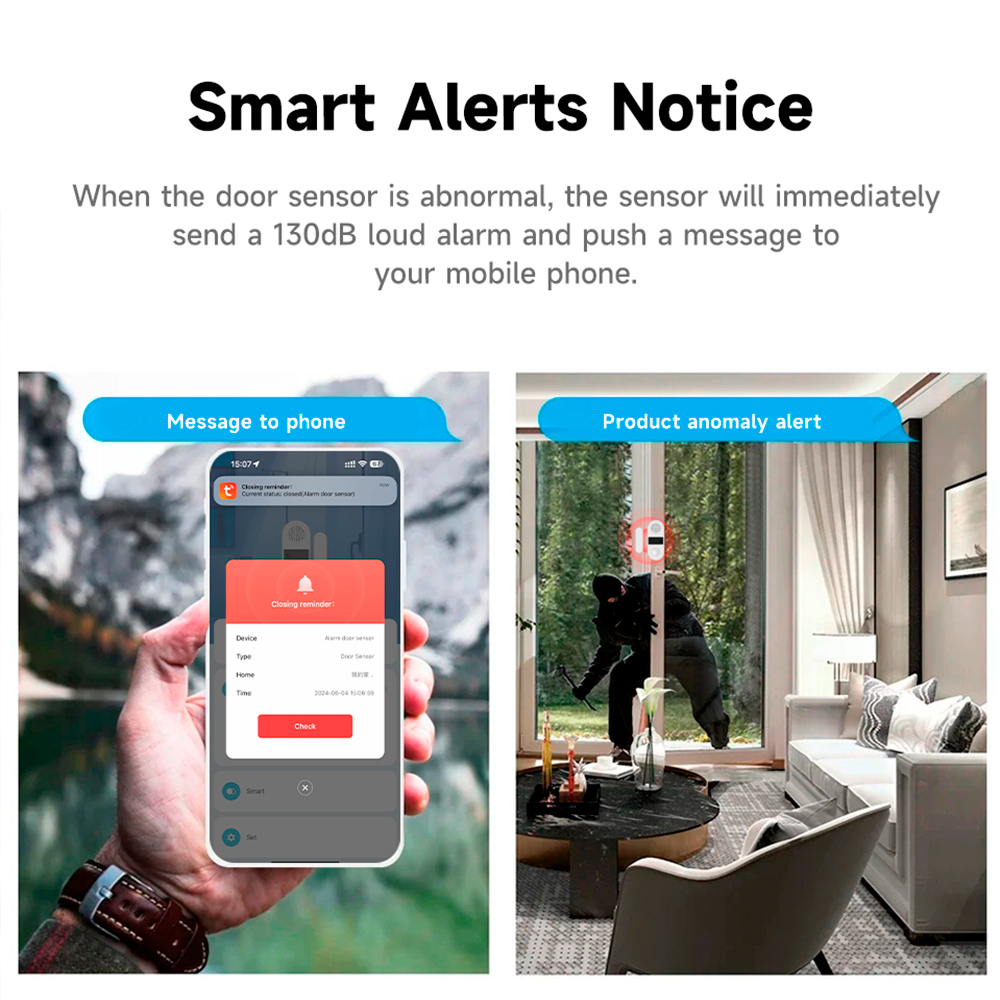 Tuya Zigbee Wireless Door Wind - Window Alarm Sensor recension och pris