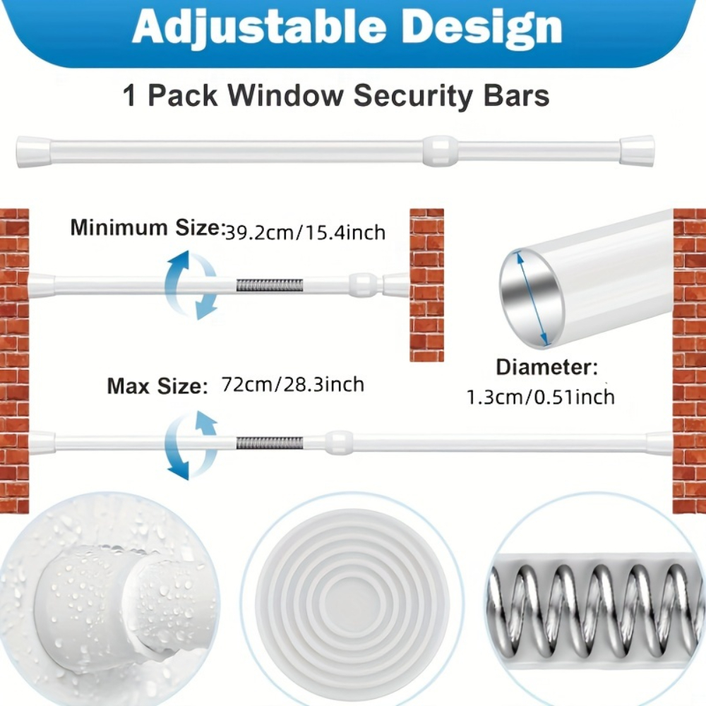 Adjustable Metal Window & Door - Home Security Bars recension och pris