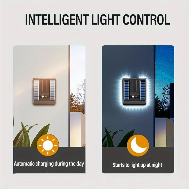 3Pcs LED Solar Wall Lights 120 - Home Security Yard Sensors recension och pris