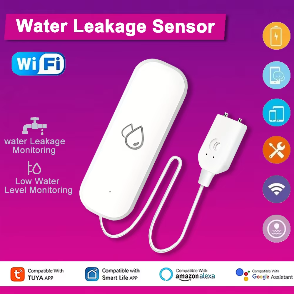 Tuya WiFi Water Leakage Alarm  - Home Security And Monitoring recension och pris