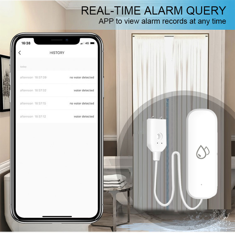 Tuya WiFi Water Leakage Alarm  - Home Security And Monitoring recension och pris