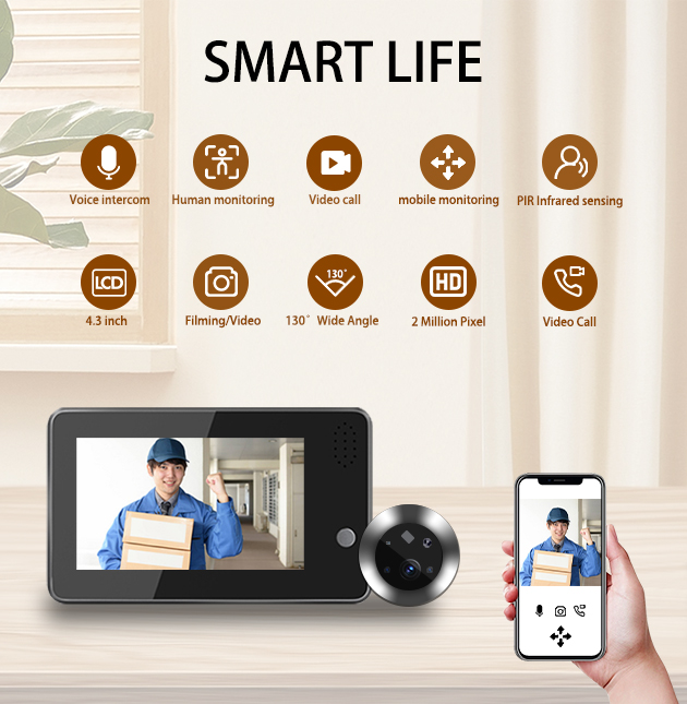 4.3inch Tuya Smartlife WiFi Do - Home Security Cameras Wireless recension och pris