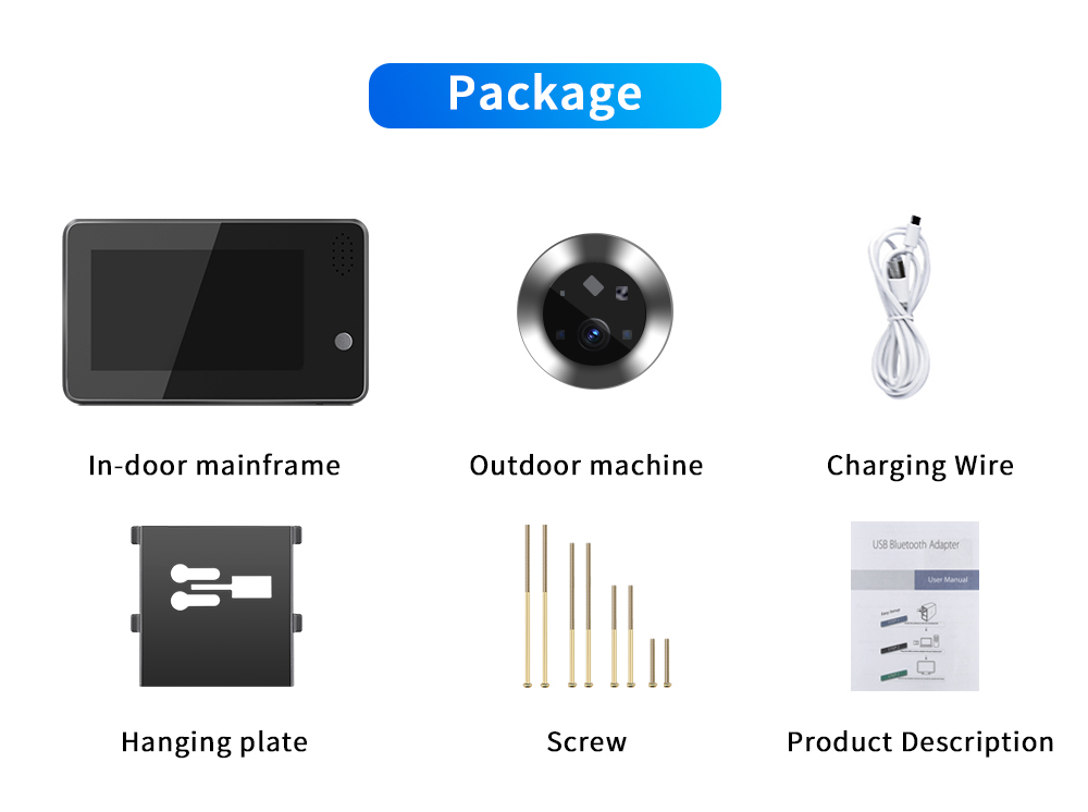 4.3inch Tuya Smartlife WiFi Do - Home Security Cameras Wireless recension och pris