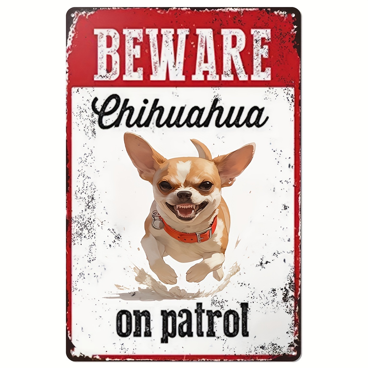 Beware of Chihuahua on Patrol  - Home Security Outdoor recension och pris