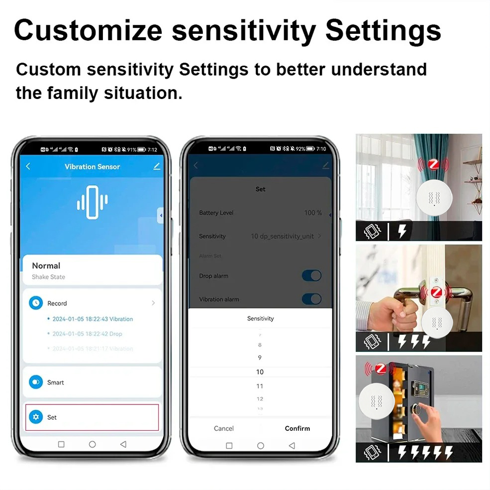 Tuya ZigBee Smart Vibration &  - Home Security And Monitoring recension och pris