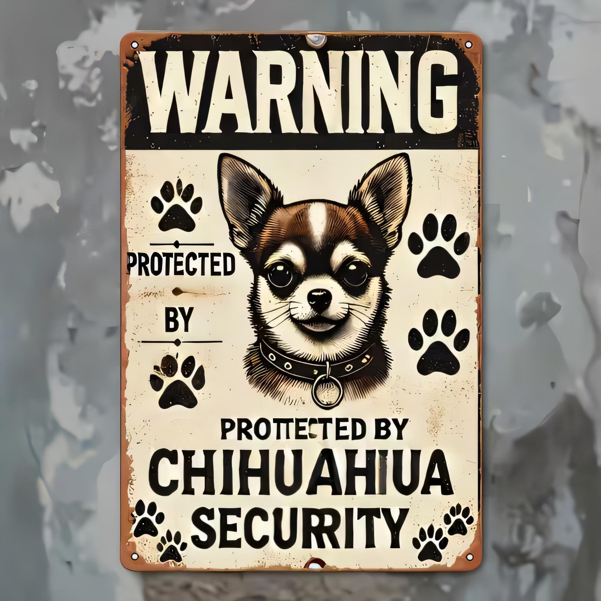Tin Sign Warning Protected By  - Home Security Bars recension och pris