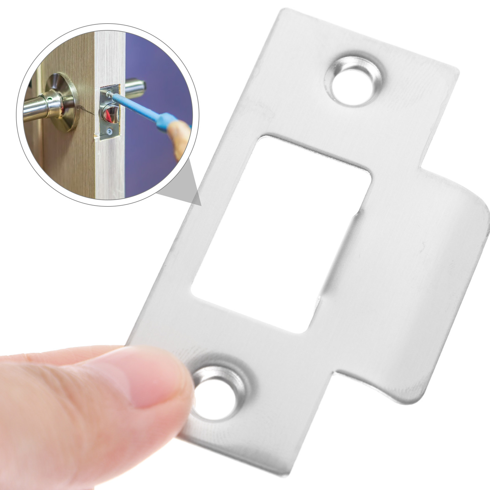4Pcs Door Lock Hole Cover Dead - Door Reinforcer Kit recension och pris