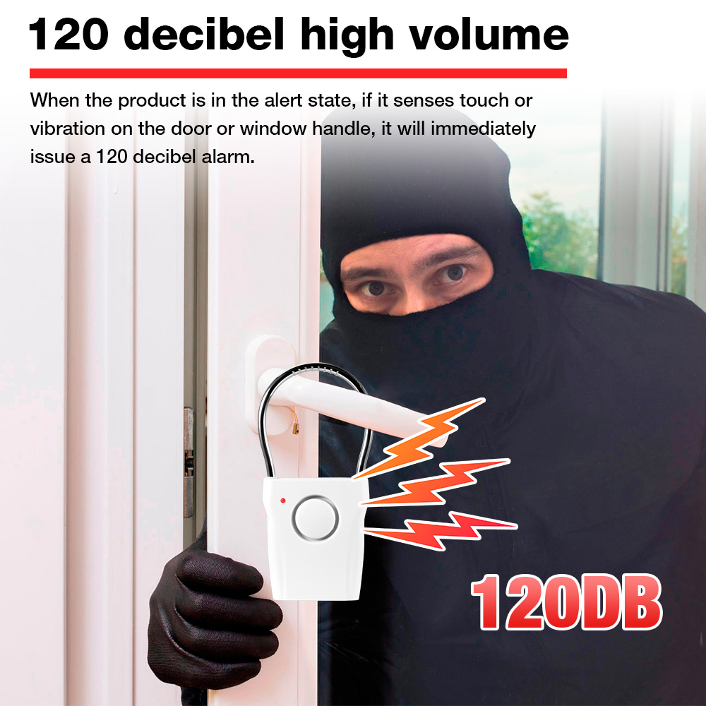120dB Door Handle Alarm with A - Window Alarm Sensor recension och pris