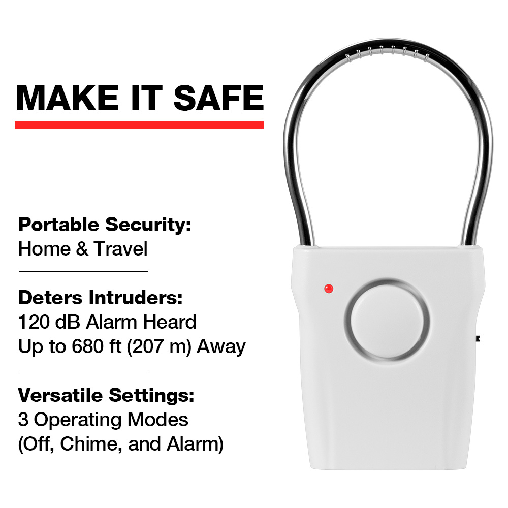 120dB Door Handle Alarm with A - Window Alarm Sensor recension och pris
