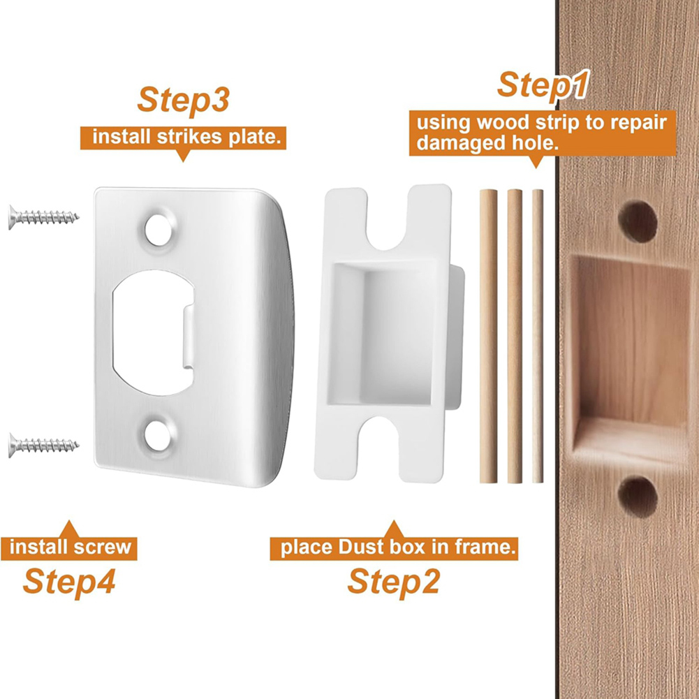 AA81-4 Pack Door Latch Strike  - Door Reinforcer Kit recension och pris