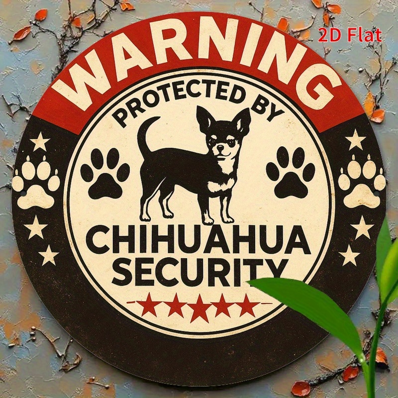Warning Protected By Chihuahua - Home Security Bars recension och pris