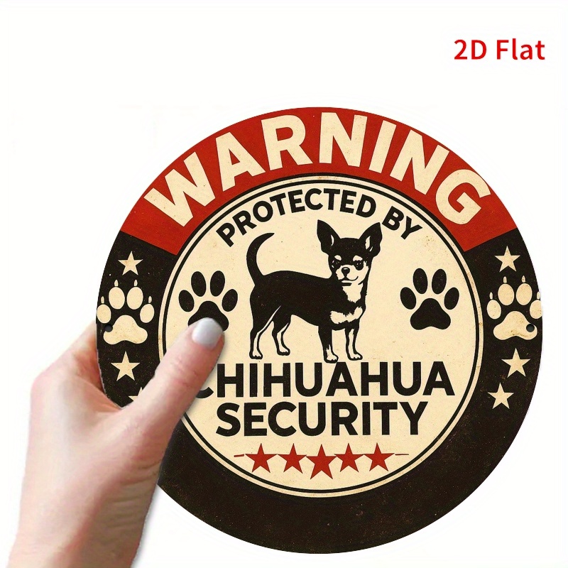 Warning Protected By Chihuahua - Home Security Bars recension och pris