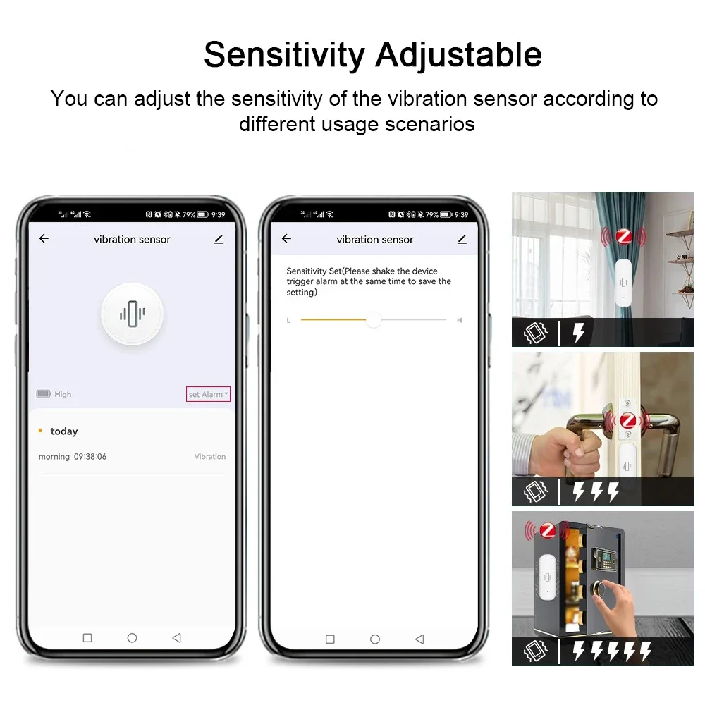 Tuya WiFi/Zigbee Smart Vibrati - Home Security And Monitoring recension och pris