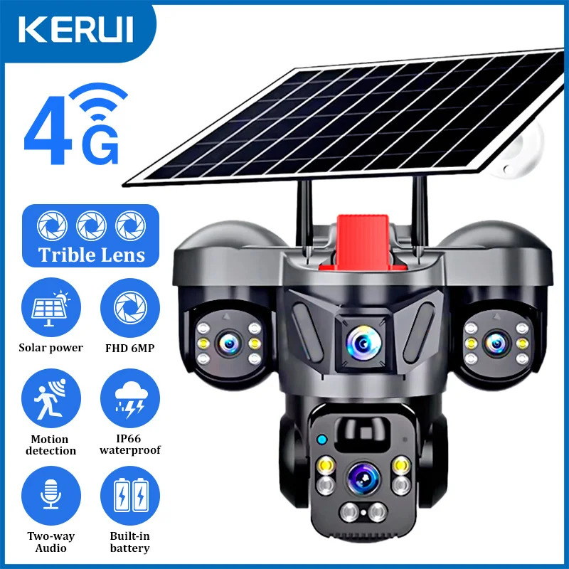 KERUI Outdoor PTZ 6MP 4G SIM W - Home Security Ultimate recension och pris