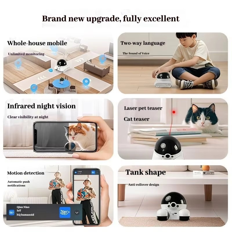 New Smart Pet Robot WiFi Home  - Home Security Robot recension och pris