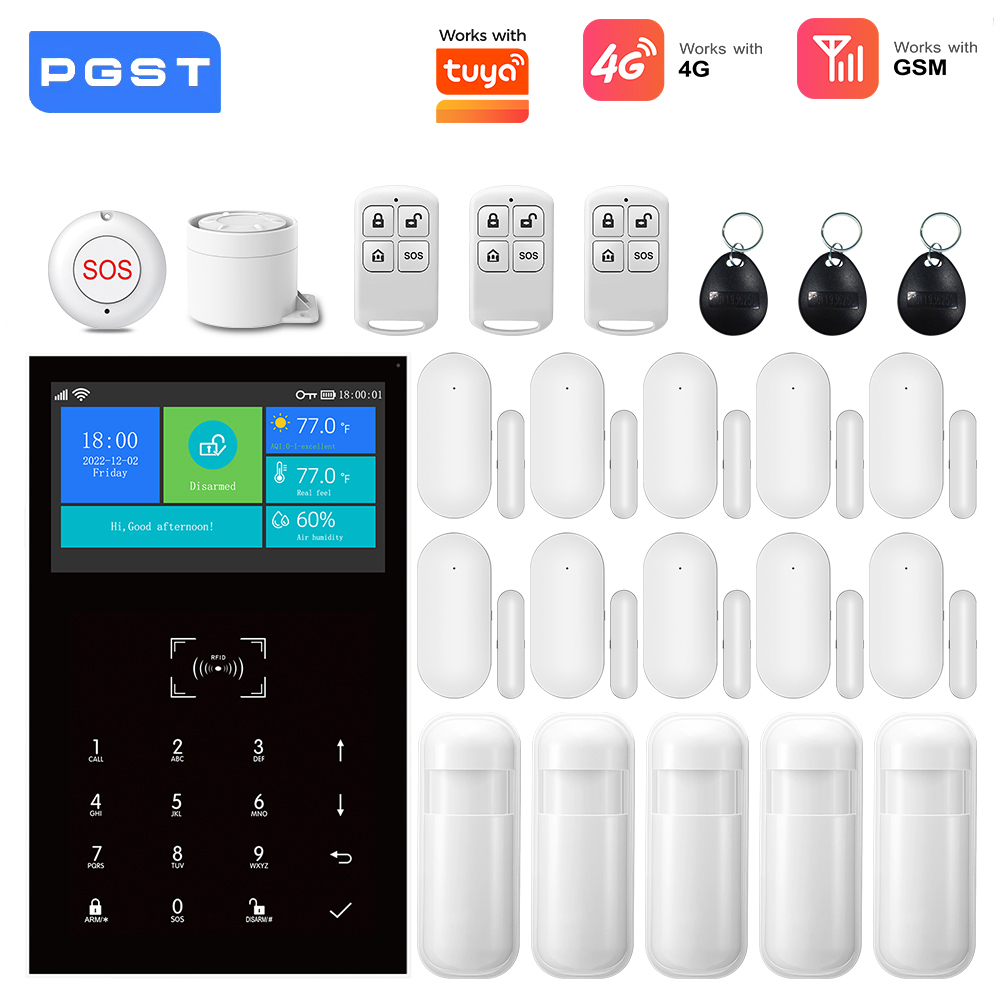 4G GSM WiFi Alarm System Work  - Home Security No Monthly Fee recension och pris