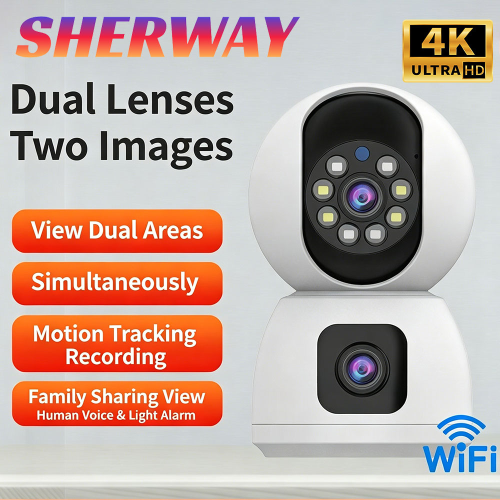 8MP WiFi IP Camera Dual Lens B - Home Security Google Camera recension och pris
