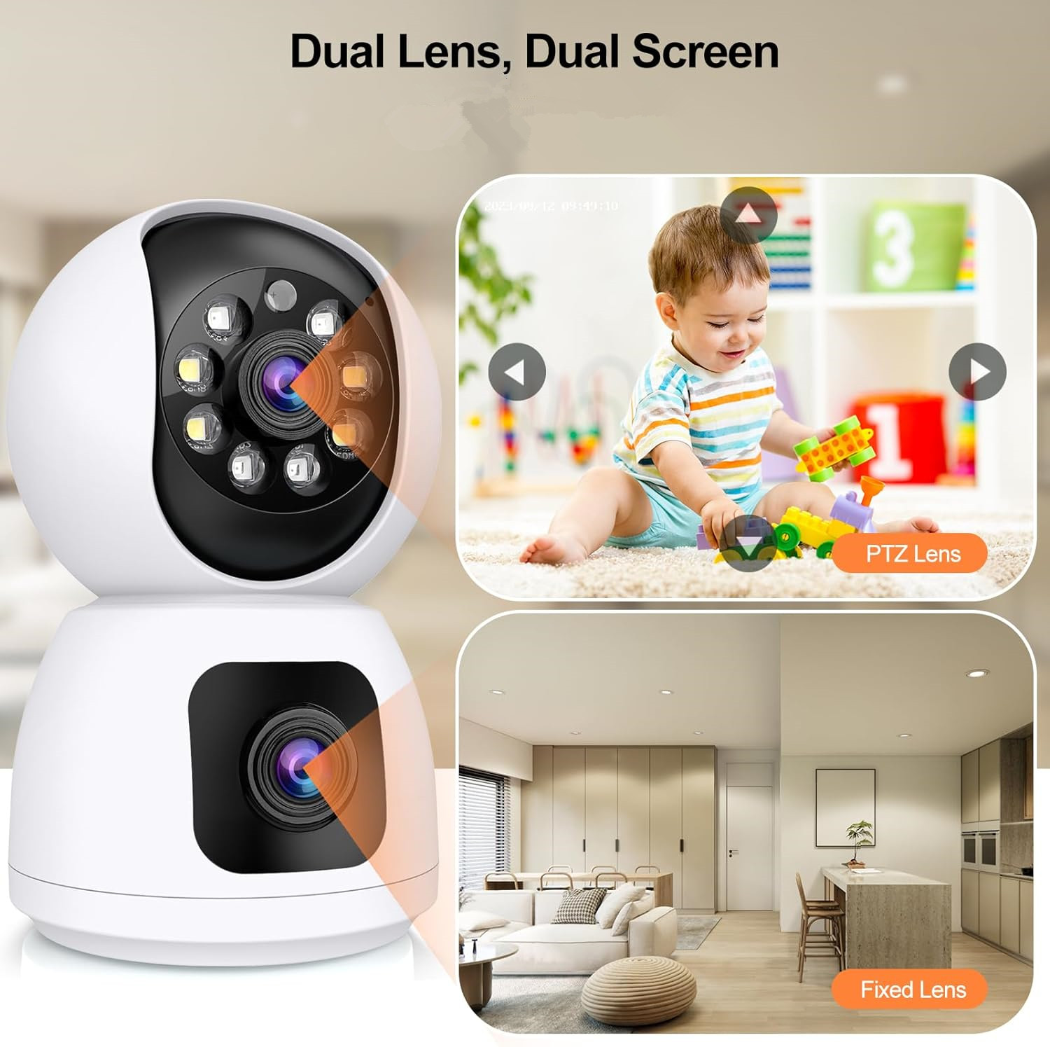 8MP WiFi IP Camera Dual Lens B - Home Security Google Camera recension och pris