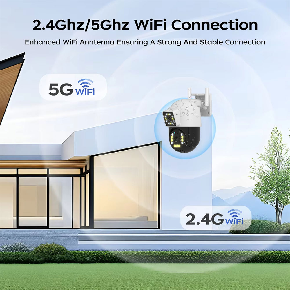 Tuya Dual-lens 5G Wifi Outdoor - Home Security Google Camera recension och pris